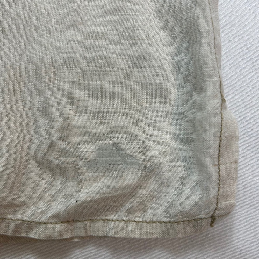 Tommy Bahama Relax Linen Button Up Short Sleeve Camp Shirt Beige‎ Large - Picture 6 of 13